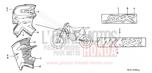 MARK (CR500RN/RP) CR500RN de 1992